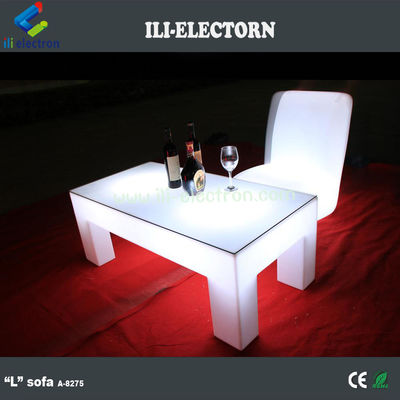 Table lumineuse à LED carré à télécommande RGB pour boîte de nuit / patio de fête / KTV / hall d'entrée