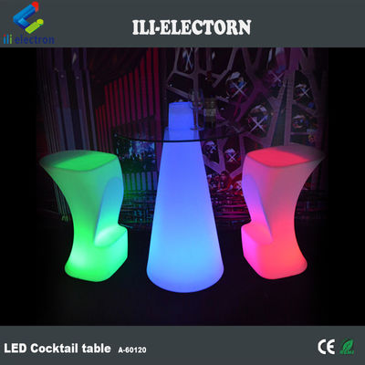 Meubles à barres à lumière RGB haut de gamme, table à cocktail LED