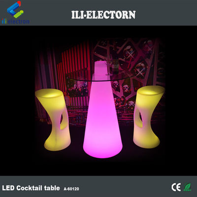 Meubles à barres à lumière RGB haut de gamme, table à cocktail LED