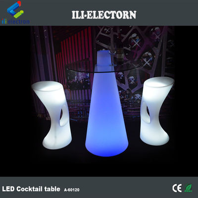Meubles à barres à lumière RGB haut de gamme, table à cocktail LED
