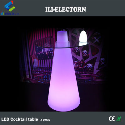 Meubles à barres à lumière RGB haut de gamme, table à cocktail LED