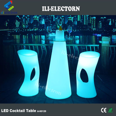 Meubles à barres à lumière RGB haut de gamme, table à cocktail LED