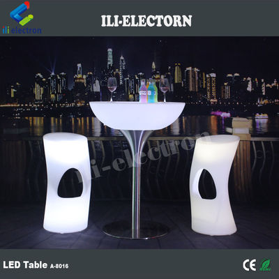 Style Romantique Stylish Led Bar Café rond Table à cocktails Matériau IP54 PE