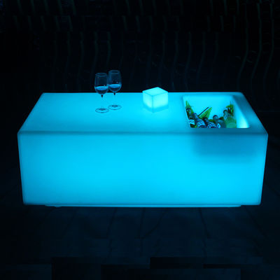 Table de glace extérieure éclairée à changement de couleur résistante à l'eau