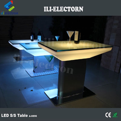 Meubles de bar à LED colorés table lumineuse table basse