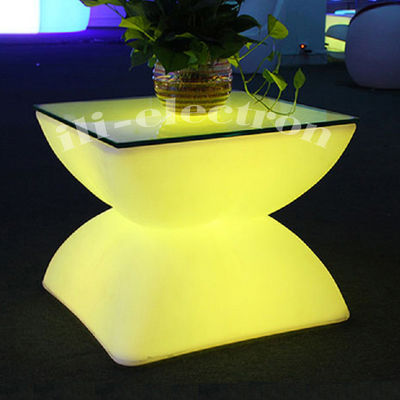 table à bar LED lumineuse, table basse en plastique,