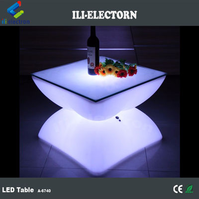 table à bar LED lumineuse, table basse en plastique,