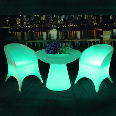 Table à manger LED rechargeable en plastique