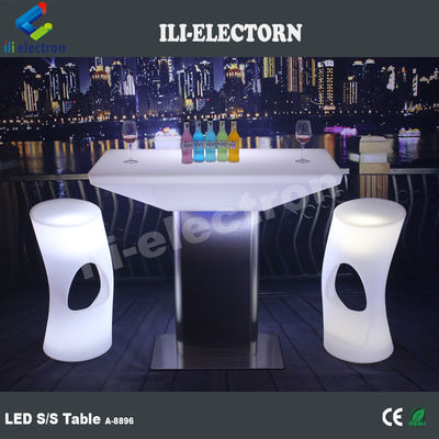 table à barres en plastique à LED rechargeable, utilisation à l'intérieur ou à l'extérieur