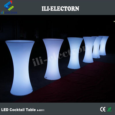 Table à cocktail en plastique IP 65 PE à LED RGB pour les fêtes et les événements