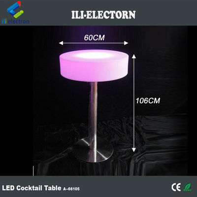 Table à cocktails en plastique à LED, table à bar lumineux 16 couleurs changeantes OEM