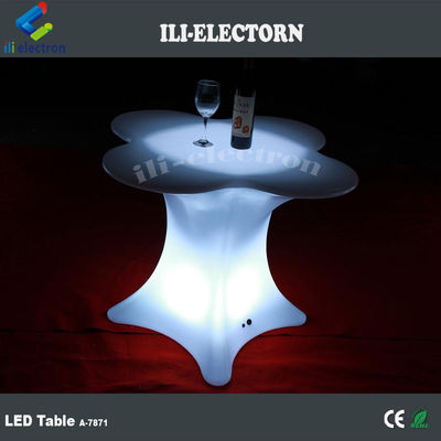 Meubles en forme de fleur à LED lumineux Table à café pour le commerce