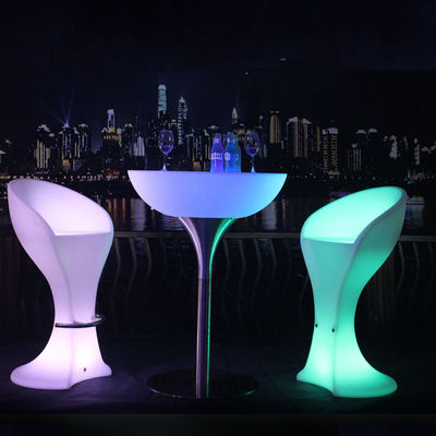 Tables à cocktails en plastique à LED de 106 cm pour les fêtes