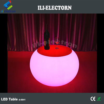 Table à café en plastique rechargeable en LED