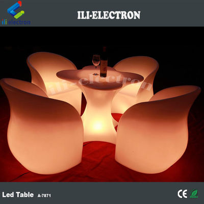 Lumière de table de cocktail LED en plastique portable pour les événements en plein air
