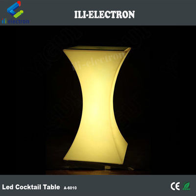 Meubles extérieurs à LED rechargeables Table à café en verre