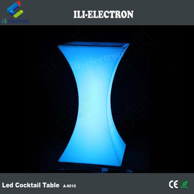 Meubles extérieurs à LED rechargeables Table à café en verre