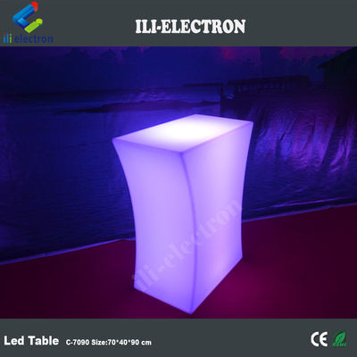 Table à LED étanche à l'eau éclairée table à bar meubles table basse à LED