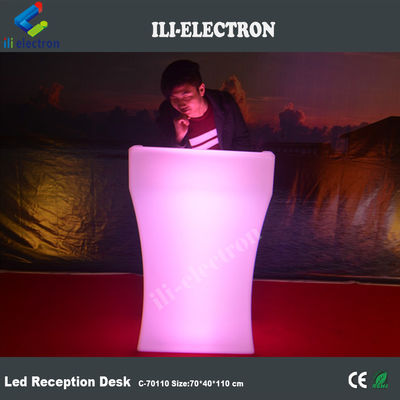 bureau de réception portable à LED pour événements en plein air