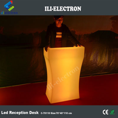bureau de réception portable à LED pour événements en plein air