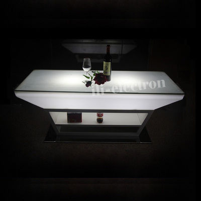 Table de bar/table de salon/table de salon en plastique PE à LED