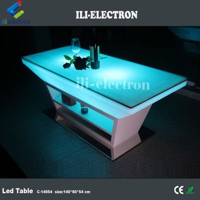 Table de bar/table de salon/table de salon en plastique PE à LED