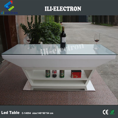 Table de bar/table de salon/table de salon en plastique PE à LED