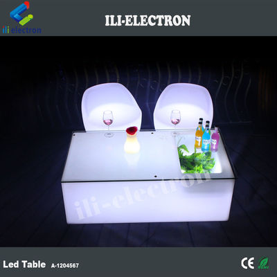 Table à bar en plastique PE sans fil unique avec seau de glace/réservoir de refroidissement