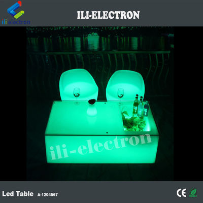 Table à bar en plastique PE sans fil unique avec seau de glace/réservoir de refroidissement