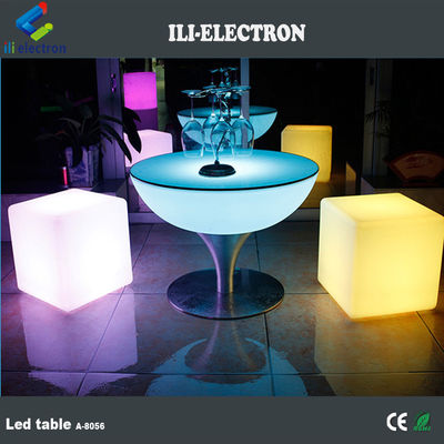 Table de cocktail haute LED Table métallique avec chaise pour événement