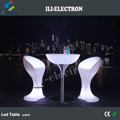 Table de cocktail haute LED Table métallique avec chaise pour événement