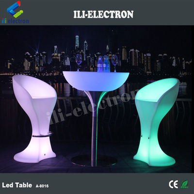 Table de cocktail haute LED Table métallique avec chaise pour événement