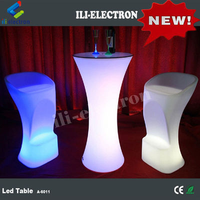 Événement de boîte de nuit garçon haut lumineux table de cocktail led portable éclairage haute table de cocktail RGB haut