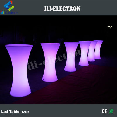 Événement de boîte de nuit garçon haut lumineux table de cocktail led portable éclairage haute table de cocktail RGB haut