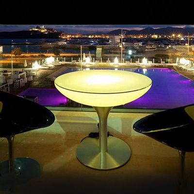 Table de cocktail LED, table de bar éclairée sans fil pour la fête