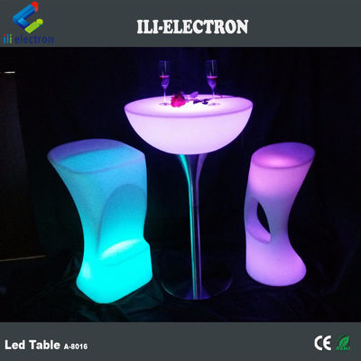 Table de cocktail LED, table de bar éclairée sans fil pour la fête