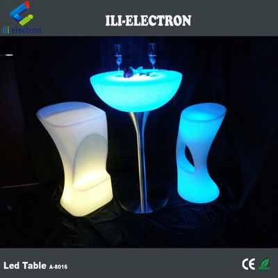 Table de cocktail LED, table de bar éclairée sans fil pour la fête