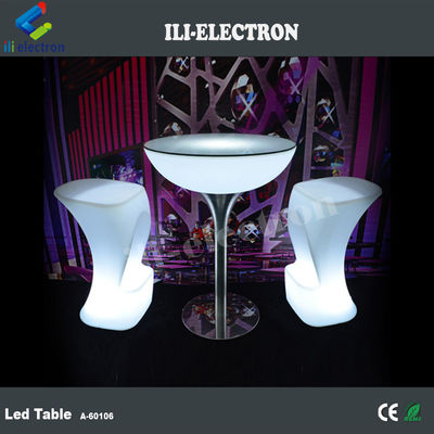 Table de cocktail LED, table de bar éclairée sans fil pour la fête