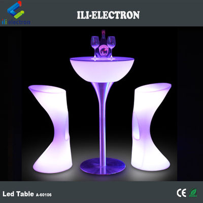 Table de cocktail LED, table de bar éclairée sans fil pour la fête
