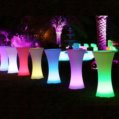 Tables à barres lumineuses en plastique à télécommande
