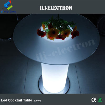 Tables à barres à LED éclairées en verre