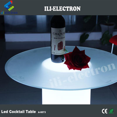 Tables à barres à LED éclairées en verre