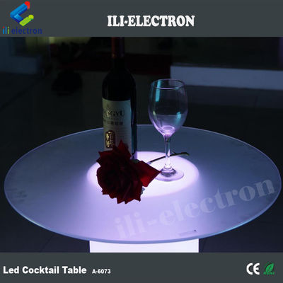 Tables à barres à LED éclairées en verre