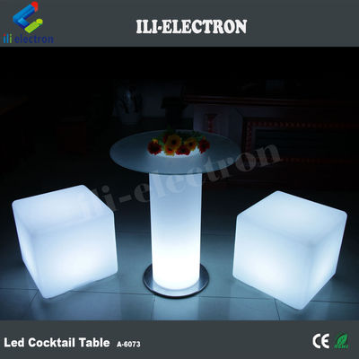 Tables à barres à LED éclairées en verre