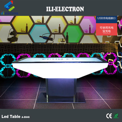 Commande à distance de luxe en plastique Led Table de salon pour appartement