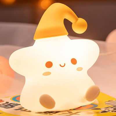 Cadeau créatif Stars lampe de silicone pat chambre à coucher lit led petite lumière de nuit mignon cadeau d'anniversaire des enfants