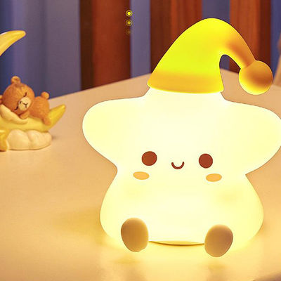 Cadeau créatif Stars lampe de silicone pat chambre à coucher lit led petite lumière de nuit mignon cadeau d'anniversaire des enfants