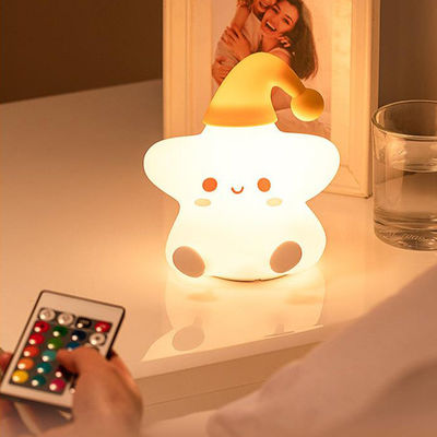 Cadeau créatif Stars lampe de silicone pat chambre à coucher lit led petite lumière de nuit mignon cadeau d'anniversaire des enfants