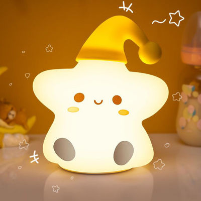 Cadeau créatif Stars lampe de silicone pat chambre à coucher lit led petite lumière de nuit mignon cadeau d'anniversaire des enfants