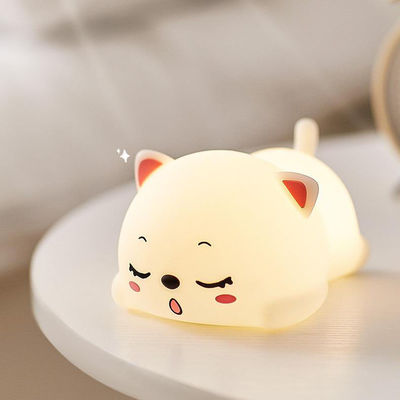 Cute lampe de nuit en silicone lampe de nuit de chat en silicone pour enfants